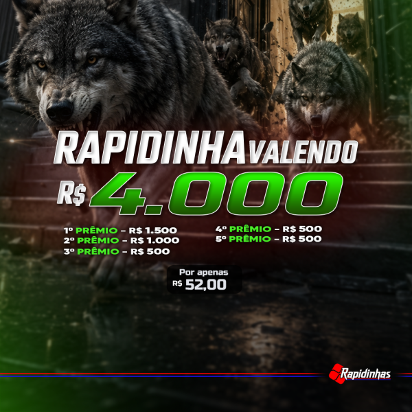 36° RAPIDINHA VALENDO R$ 4.000,00 EM 5 PREMIOS